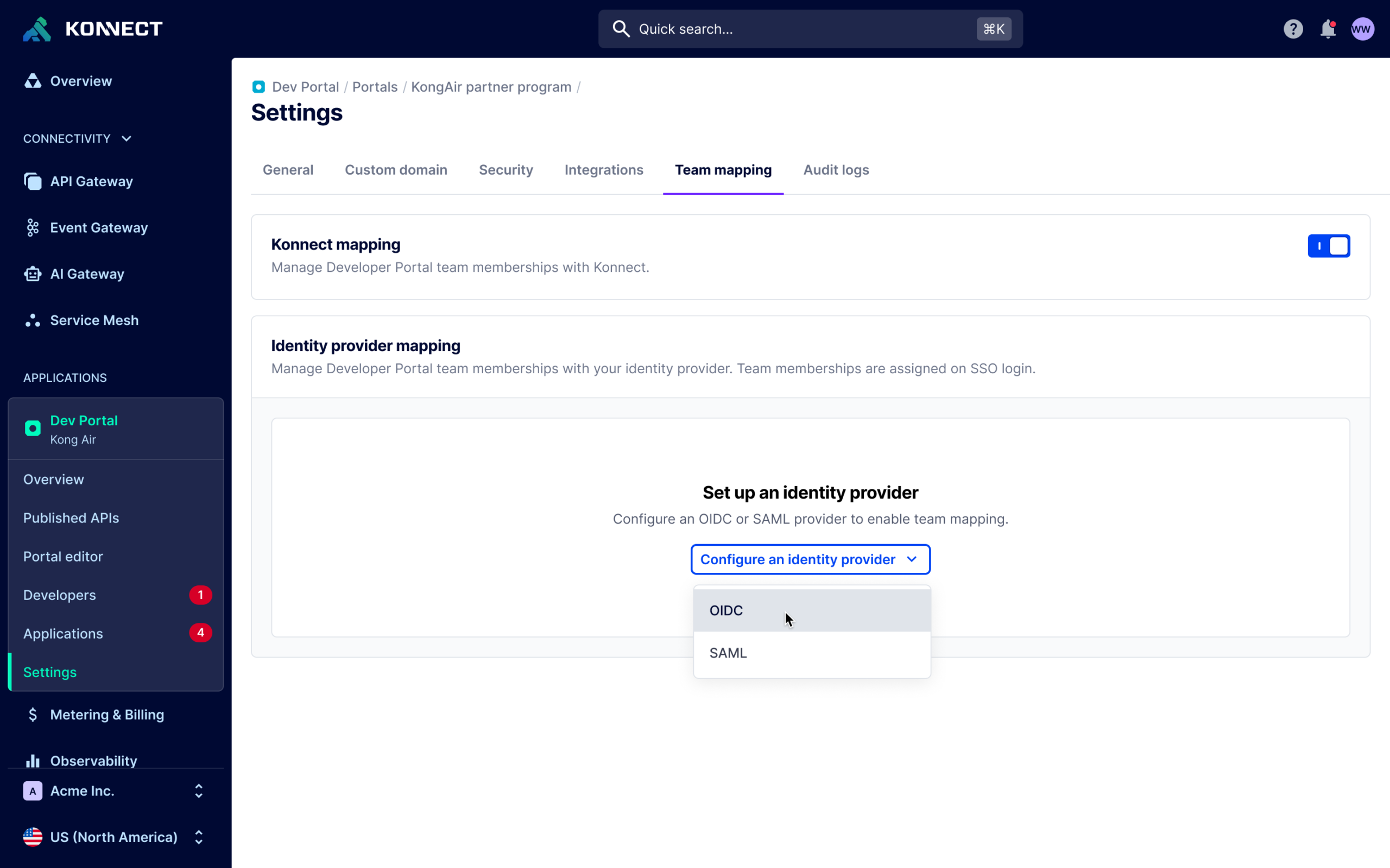 Identity Provider Setup - OIDC and SAML Options