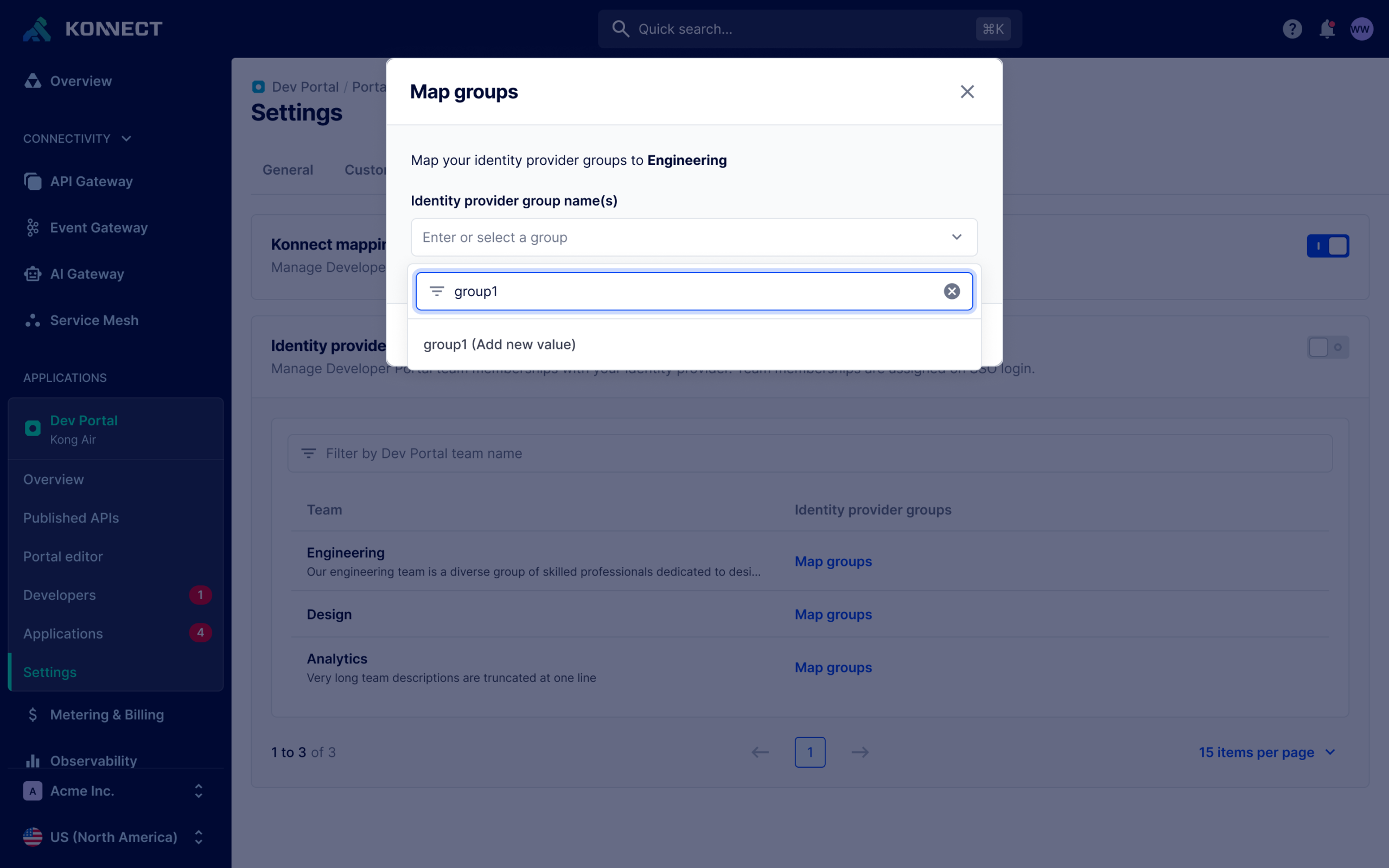 Map Groups - Search and Add Group